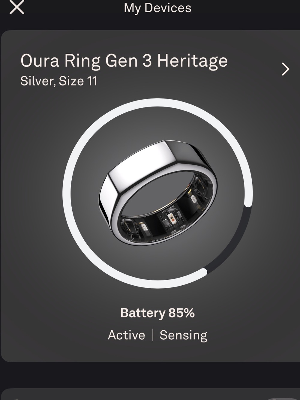 Oura Ring Generation 3 Heritage Size 11